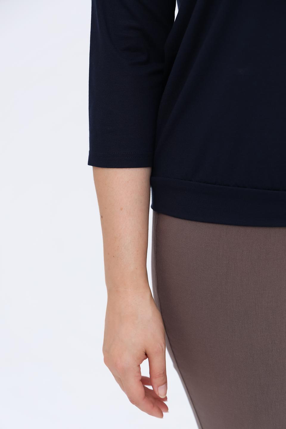 Блуза Frank Walder с завязкой темно-синяя