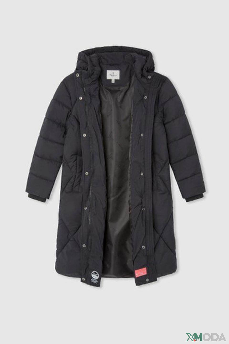 Пальто Pepe Jeans London дев. стеганое чёрное