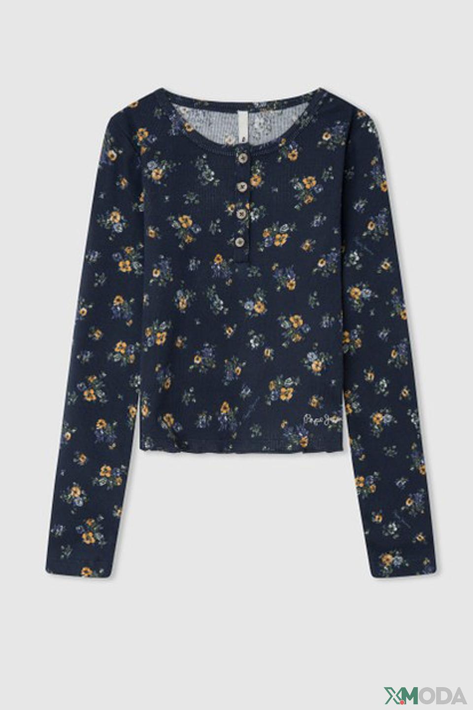 Футболка Pepe Jeans London дев. с цветочным принтом