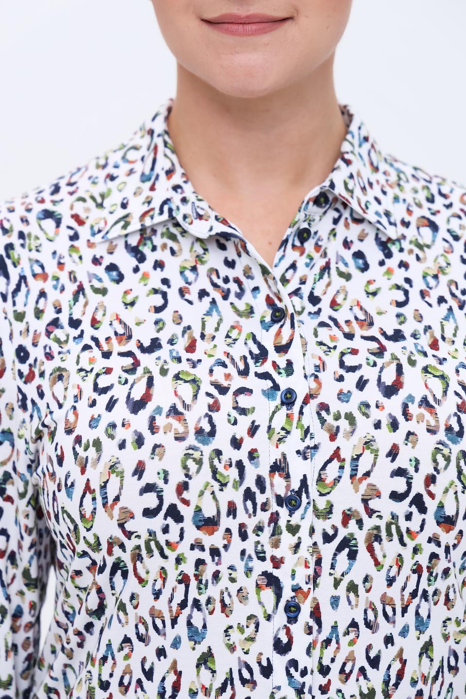 Рубашка Erfo с леопардовым принтом