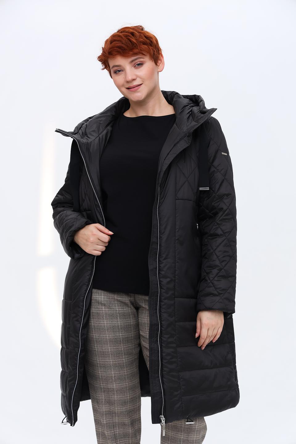 Пальто Baronia стеганое чёрное