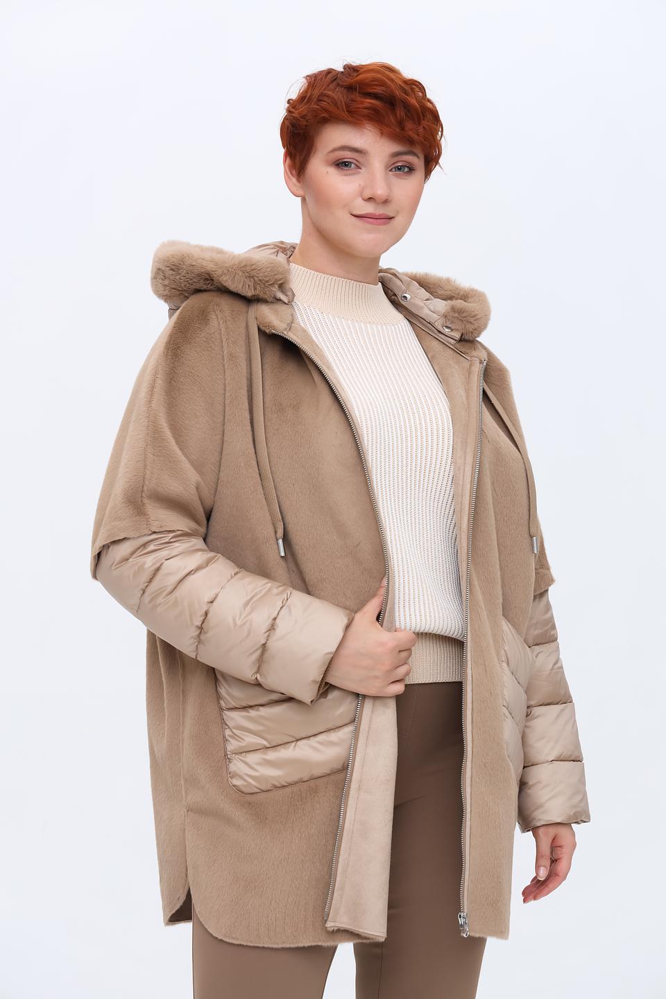 Пальто Milestone стеганый бежевый