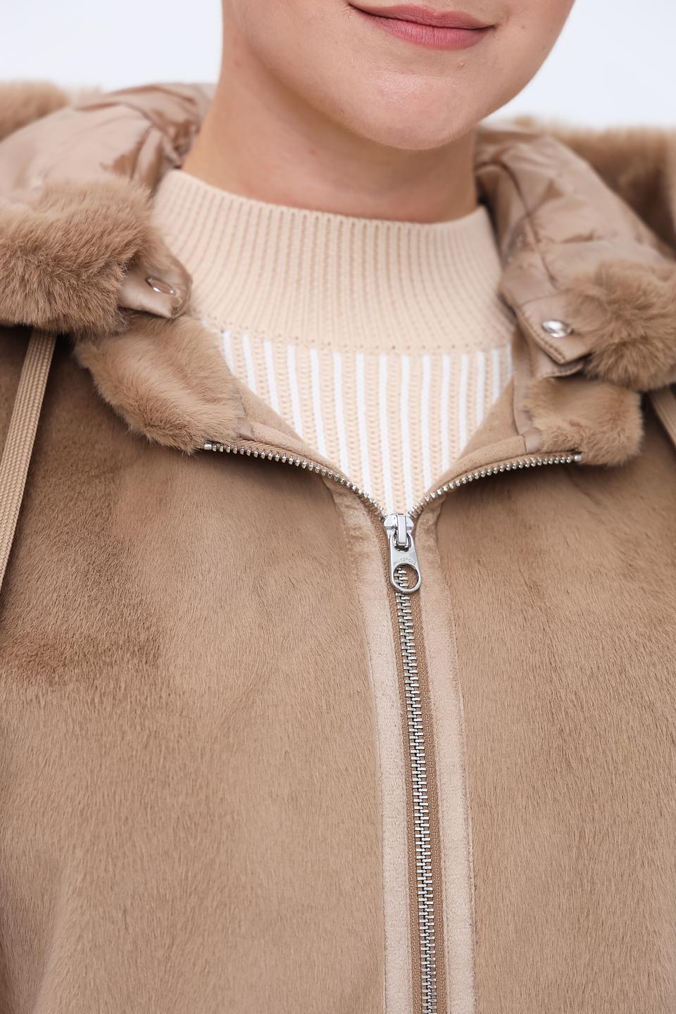 Пальто Milestone стеганый бежевый