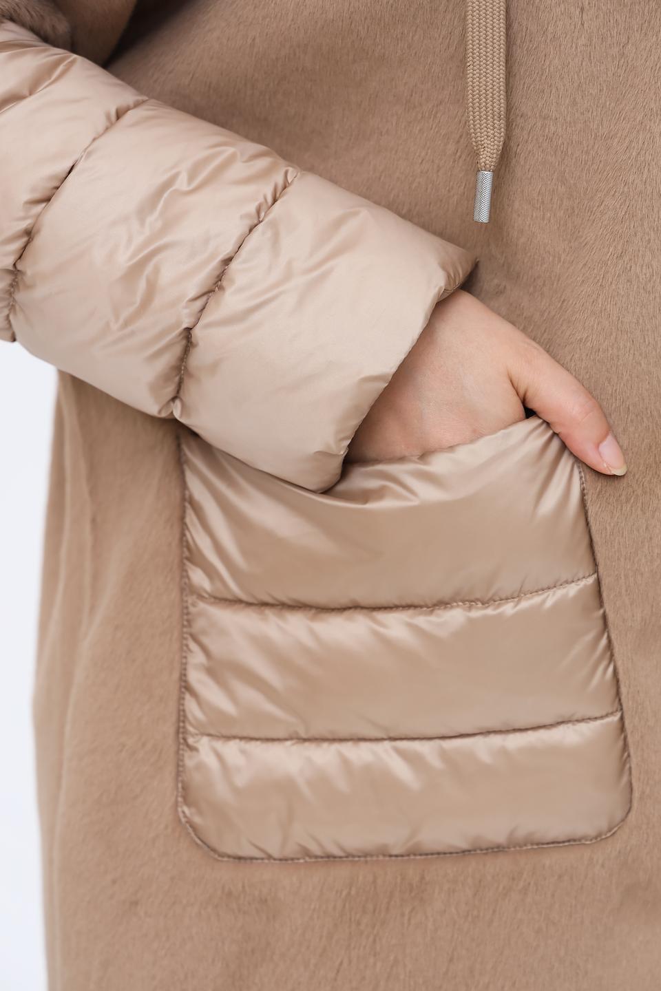 Пальто Milestone стеганый бежевый