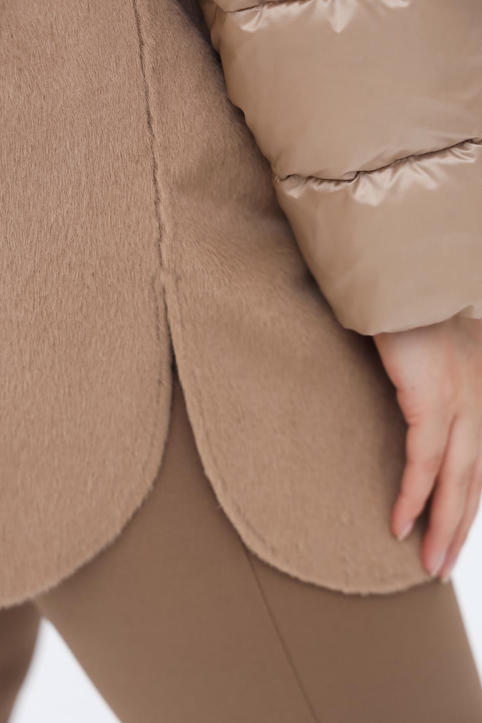 Пальто Milestone стеганый бежевый