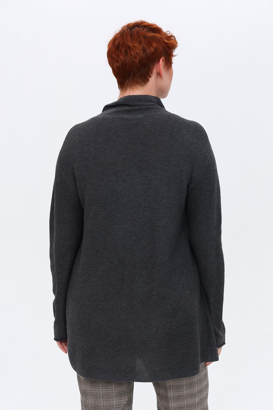 Пуловер Doris Streich с капюшоном серый