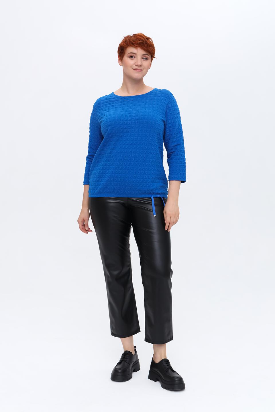 Пуловер Rabe collection синий с текстурой