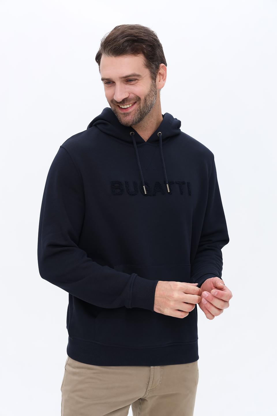 Толстовка Bugatti с логотипом темно-синяя