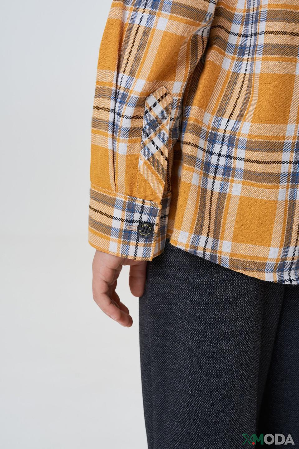 Рубашка Choupette клетка горчичная