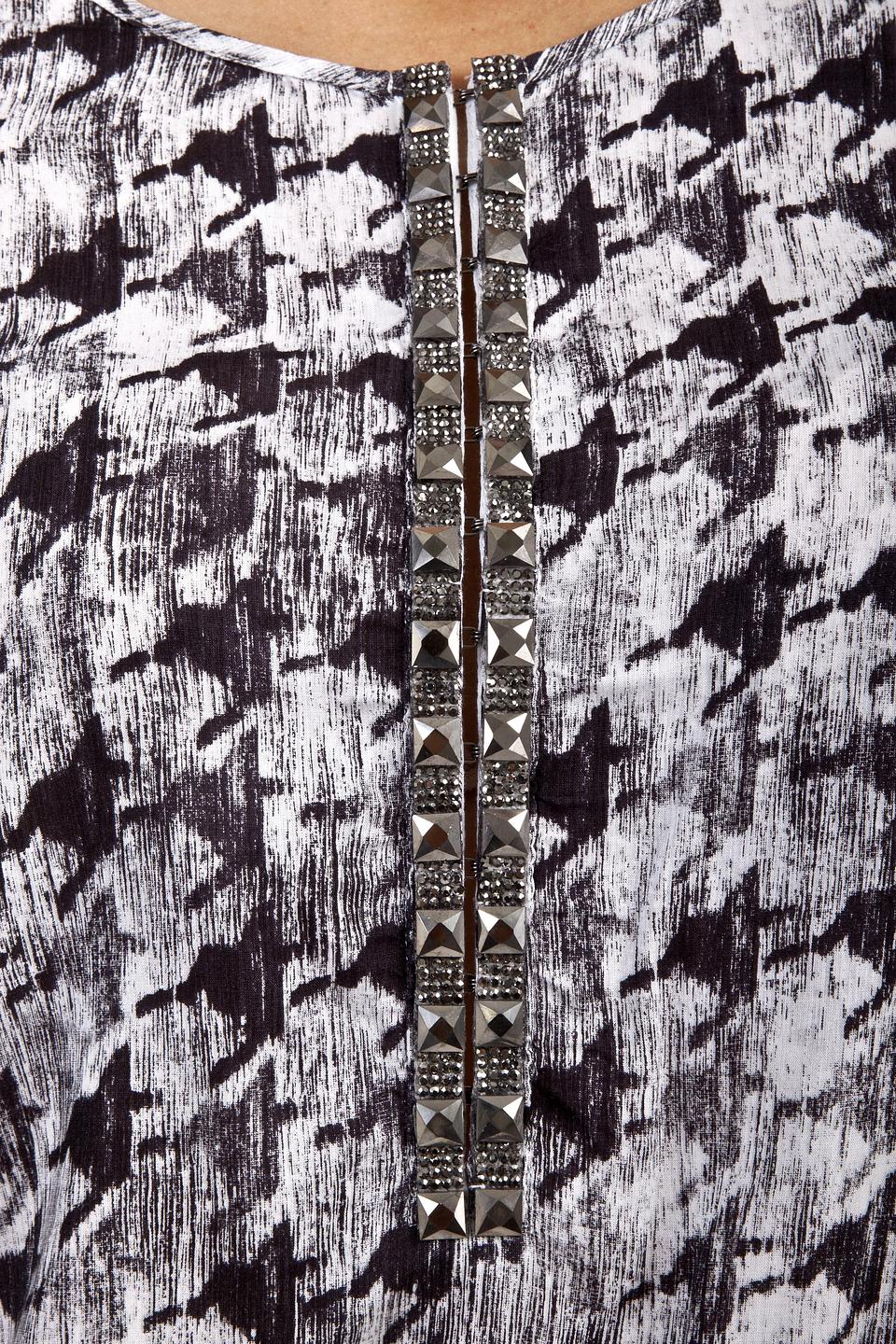 Блузка Marc Aurel в черно-белом цвете с декором