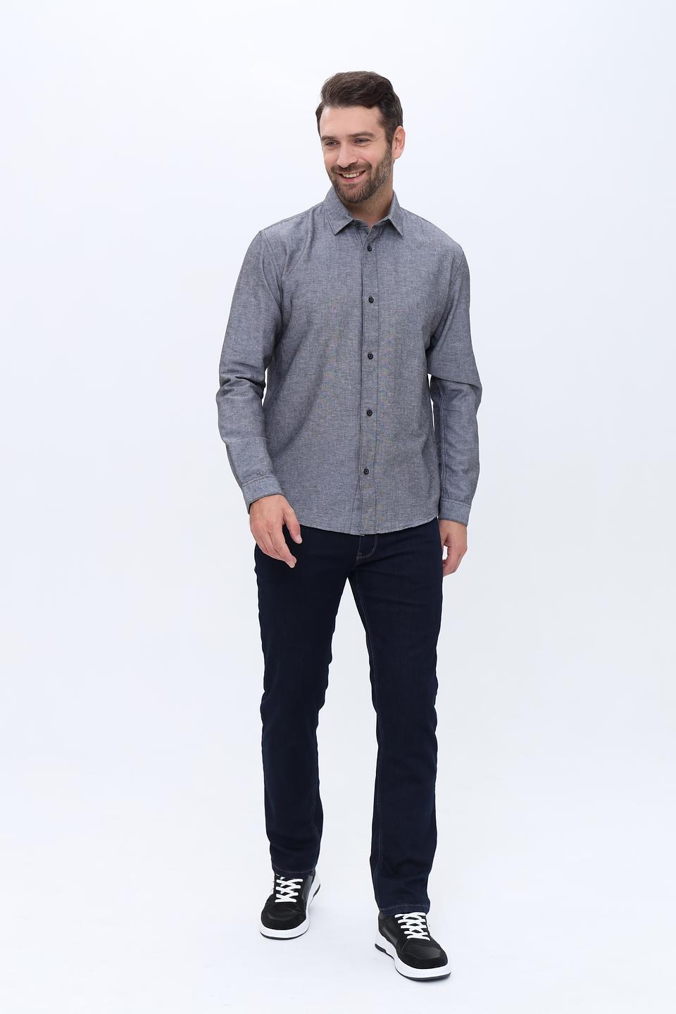 Рубашка дл Tom Tailor denim серая