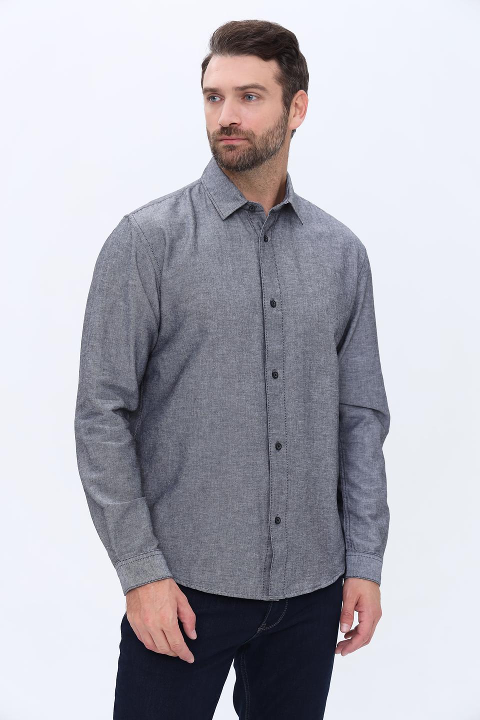 Рубашка дл Tom Tailor denim серая