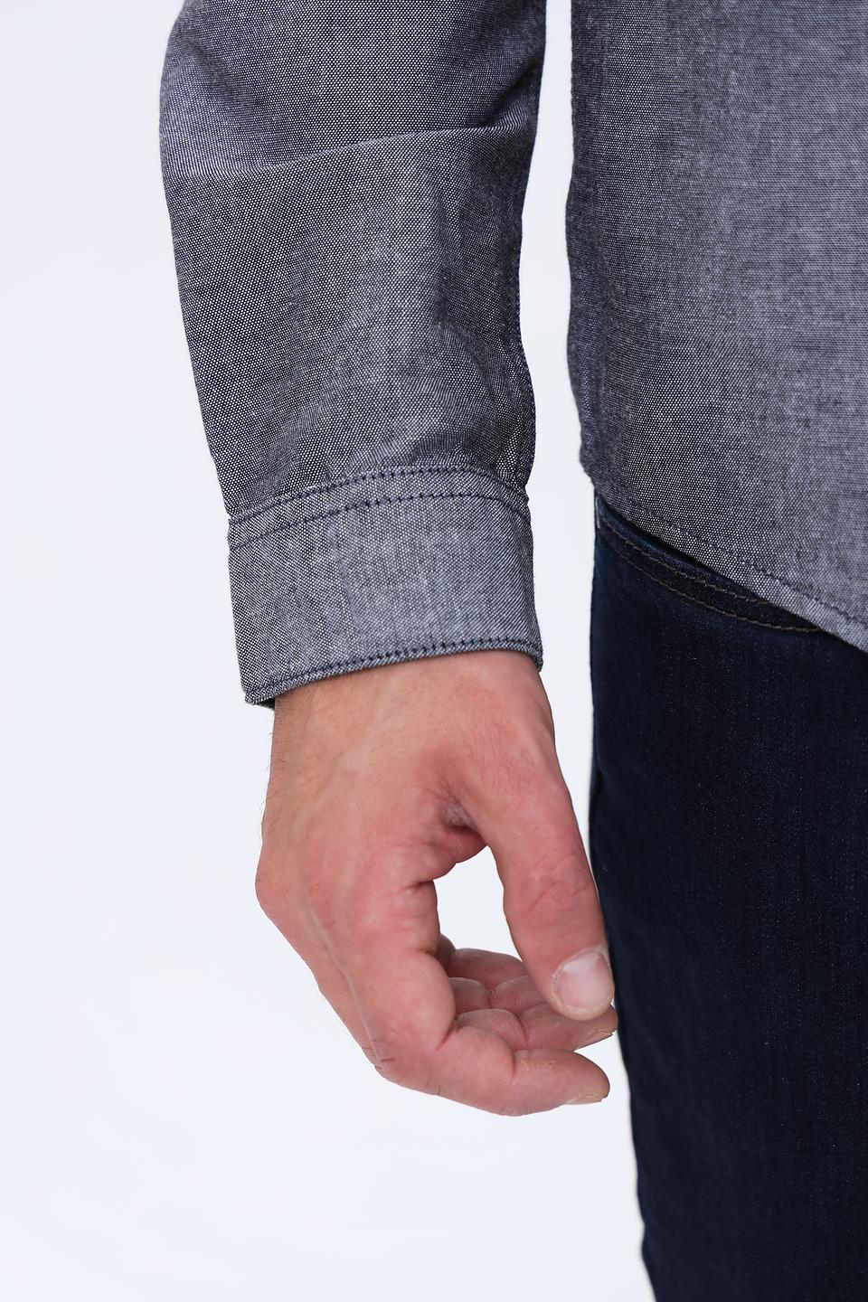 Рубашка дл Tom Tailor denim серая