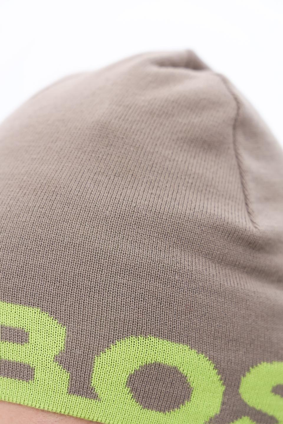 Шапка Boss Green с логотипом серая