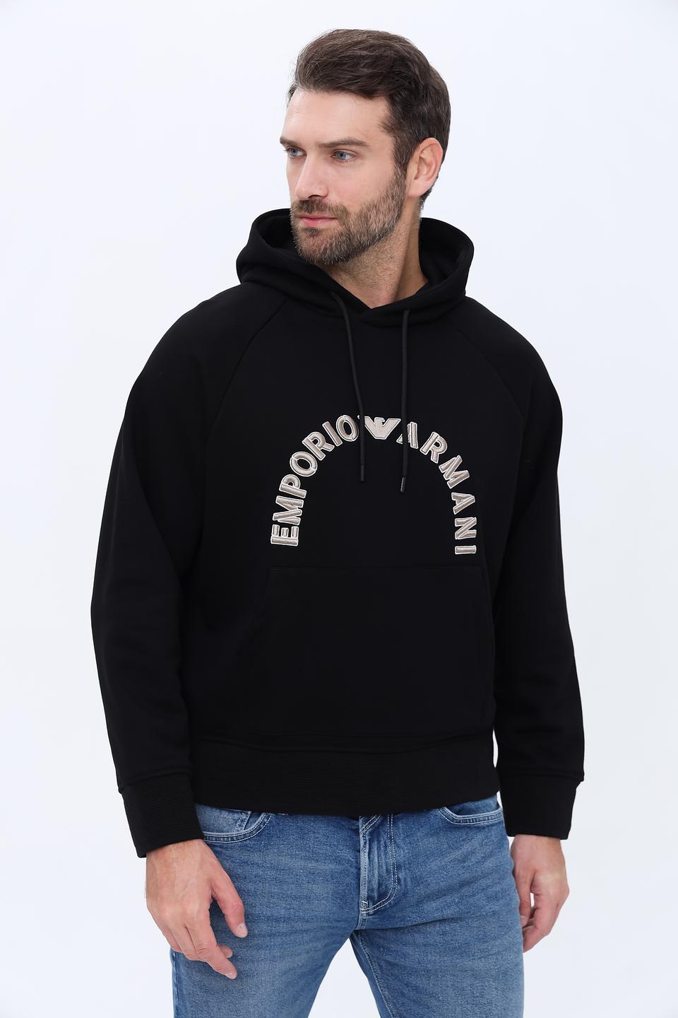 Толстовка Emporio Armani чёрная с логотипом