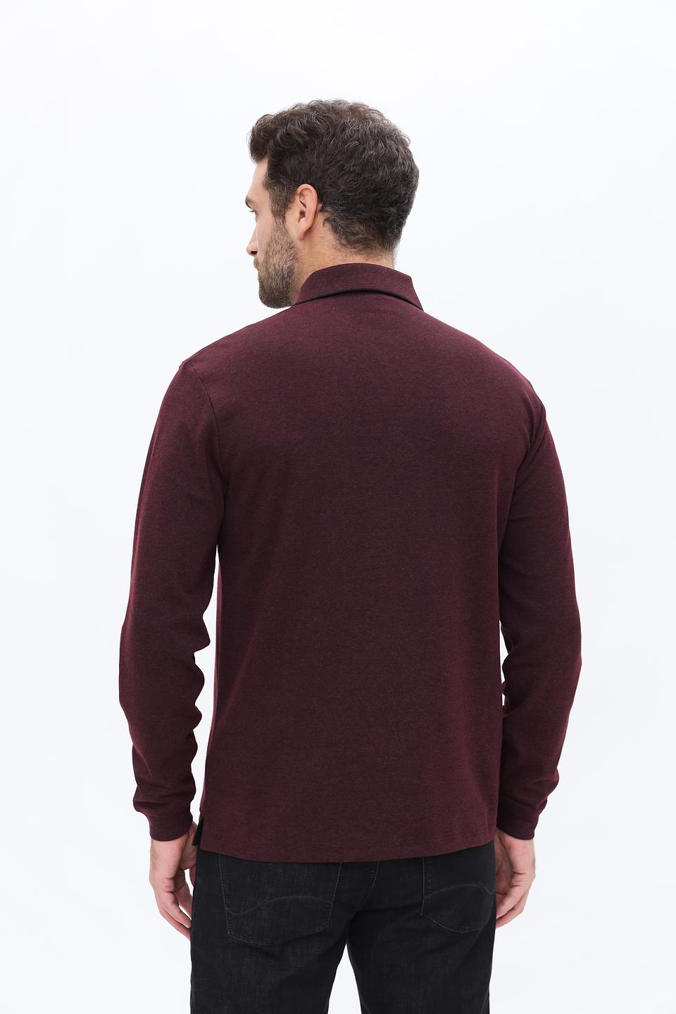 Поло Casa Moda с длинным рукавом бордовый