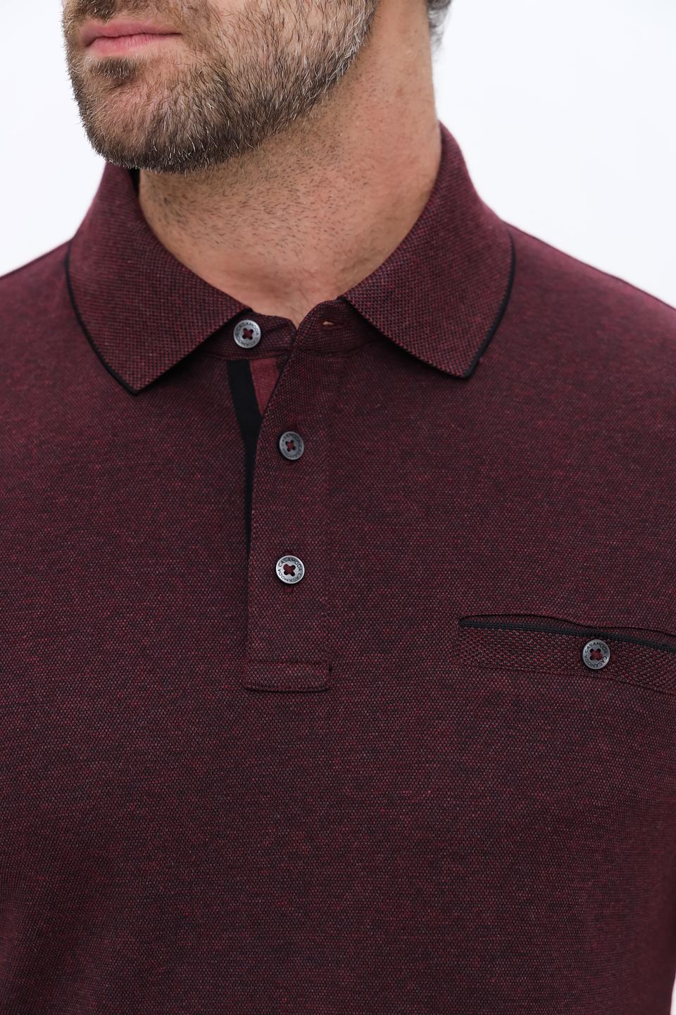 Поло Casa Moda с длинным рукавом бордовый