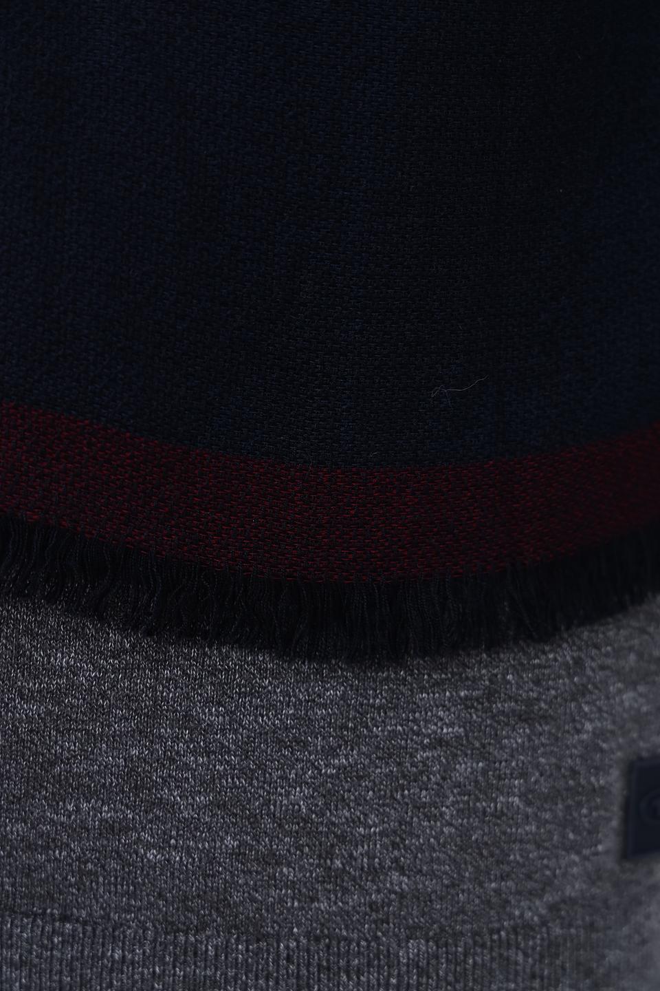 Шарф Bugatti ACC синий с красной полосой