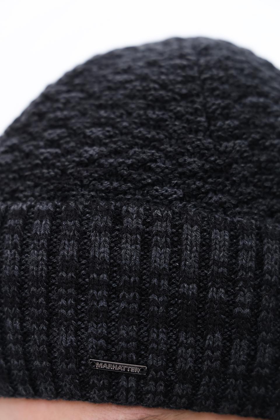 Шапка Marhatter мужская чёрная