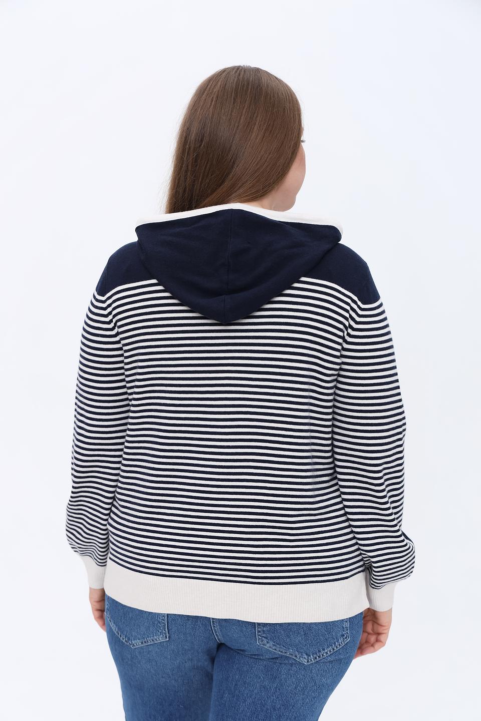 Жакет Olsen в полоску с капюшоном