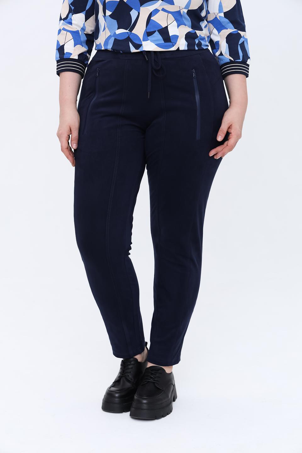 Брюки Olsen приталенные темно-синие