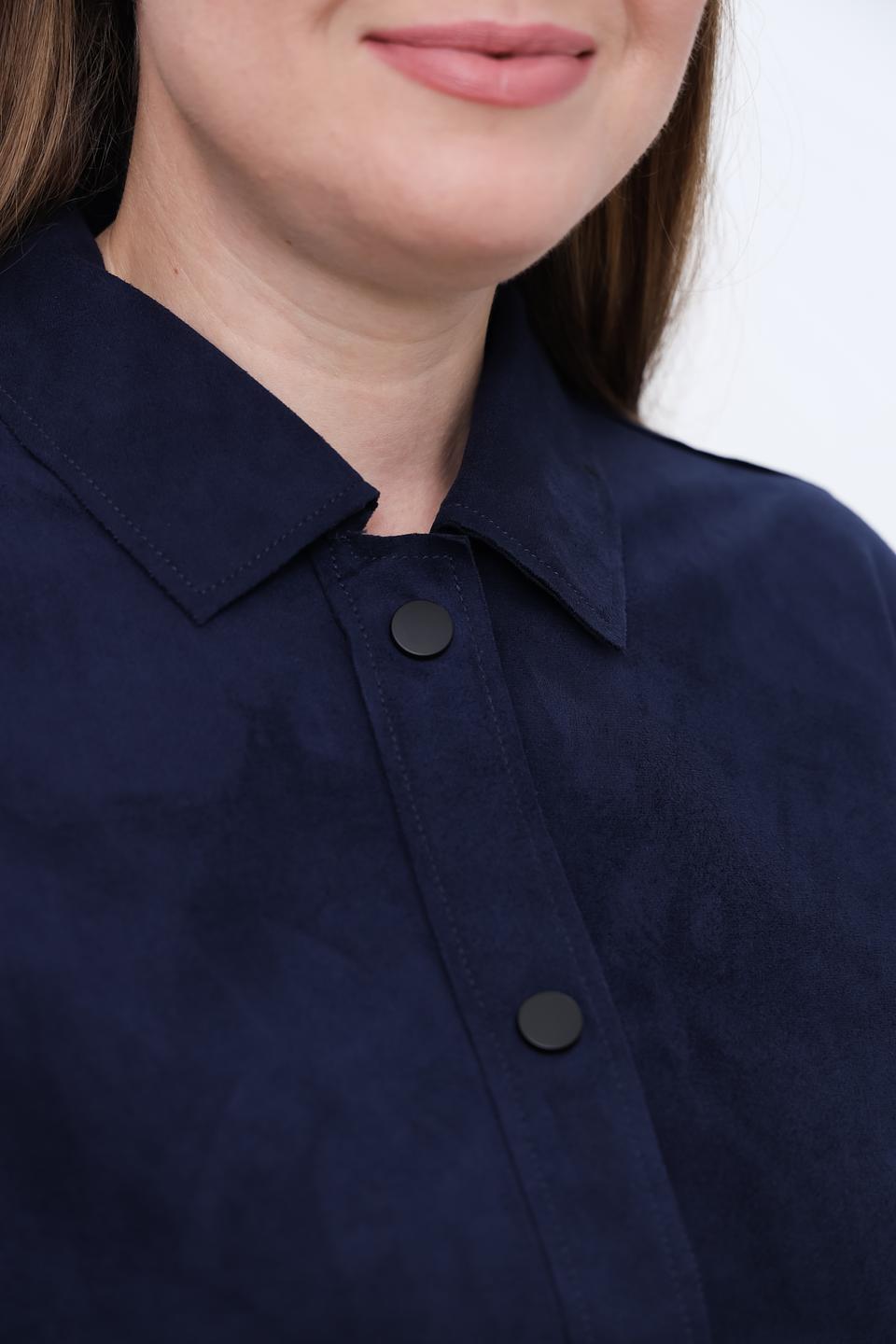Рубашка Olsen приталенная темно-синяя