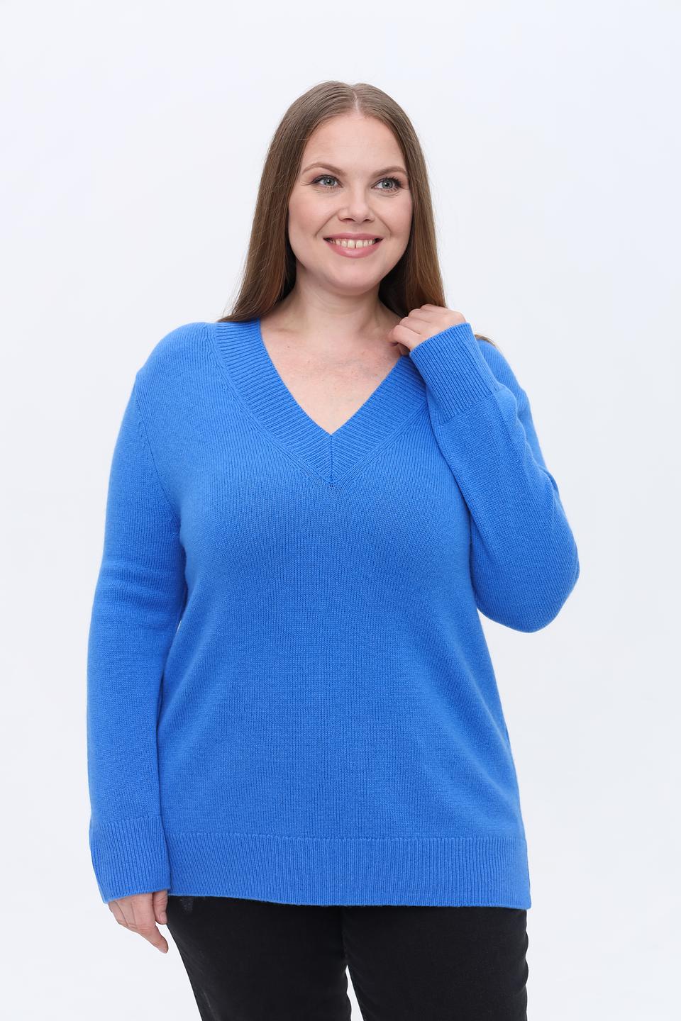 Пуловер Gerry Weber V-образный вырез синий