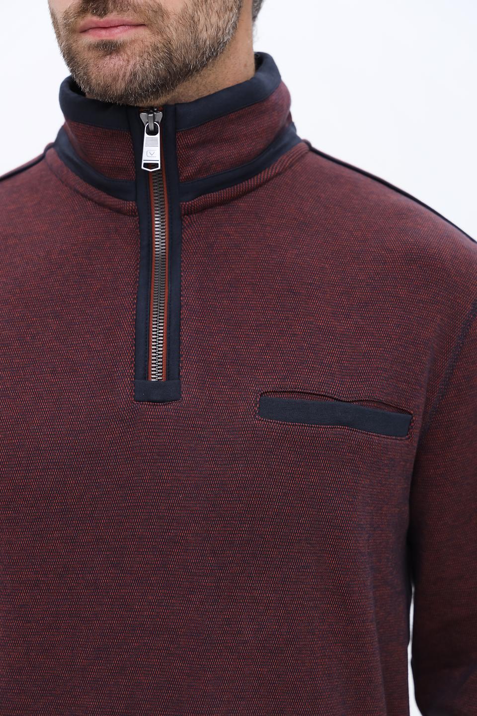 Джемпер Casa Moda с молнией бордовый