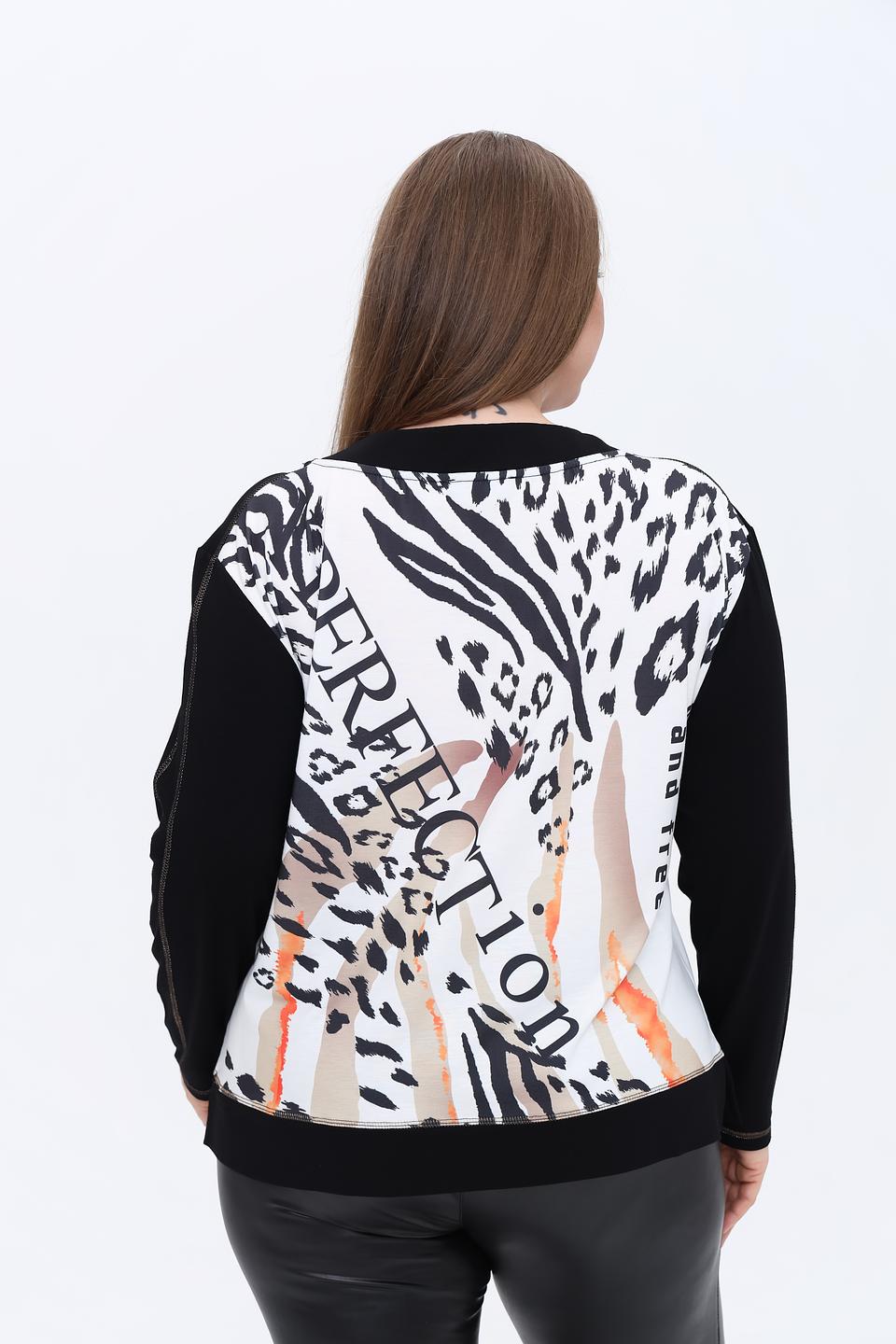 Джемпер Tuzzi с принтом леопард чёрный