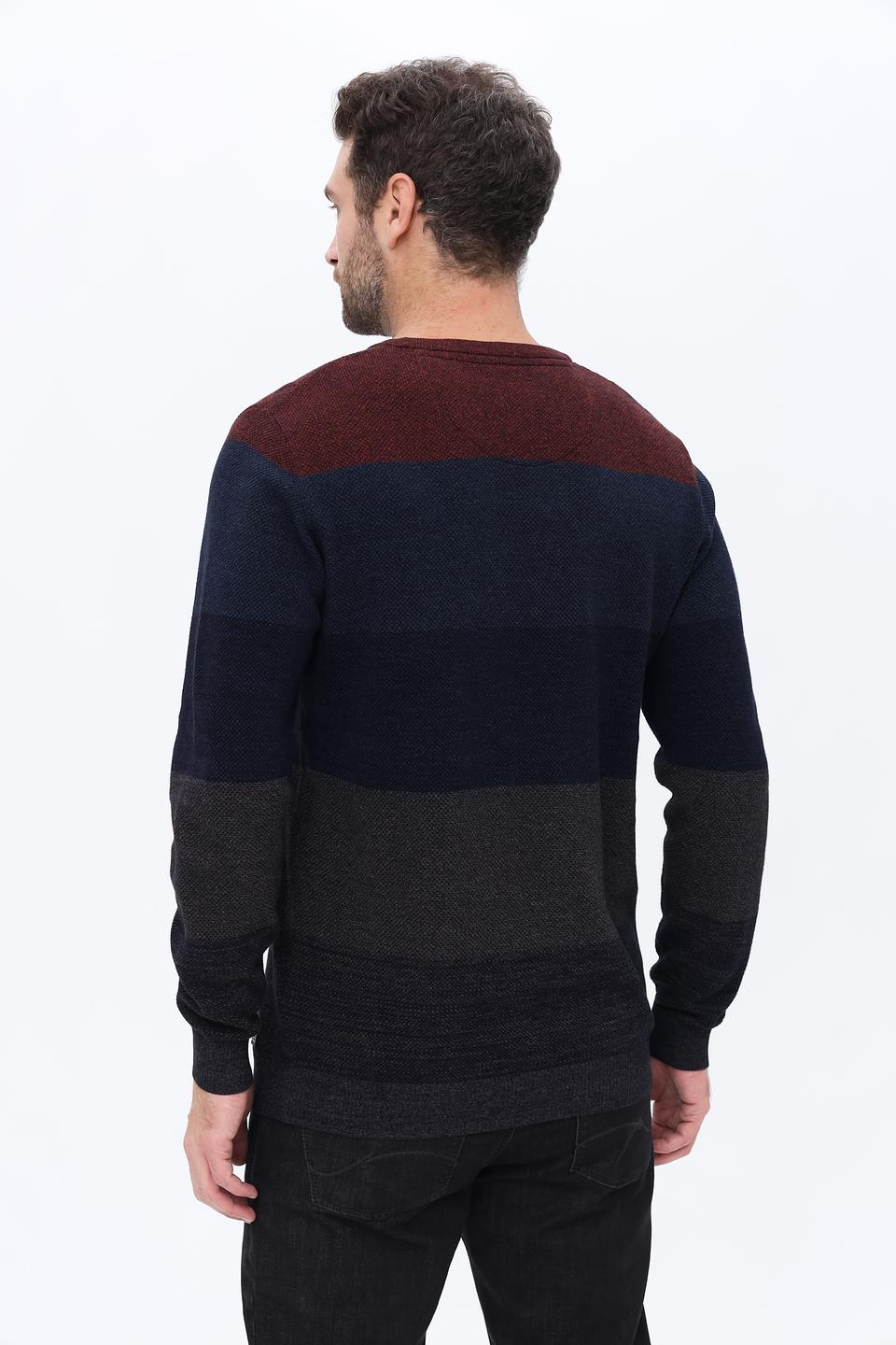 Джемпер Casa Moda в полоску бордовый