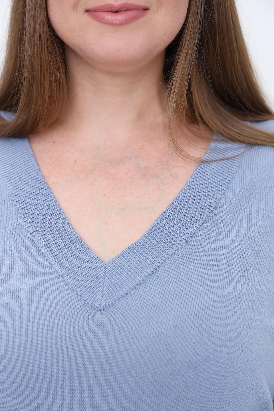 Пуловер Gerry Weber V-образный вырез голубой