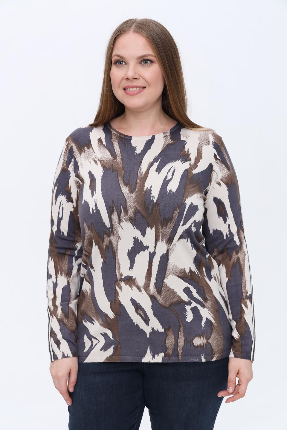 Пуловер Lebek с абстрактным принтом