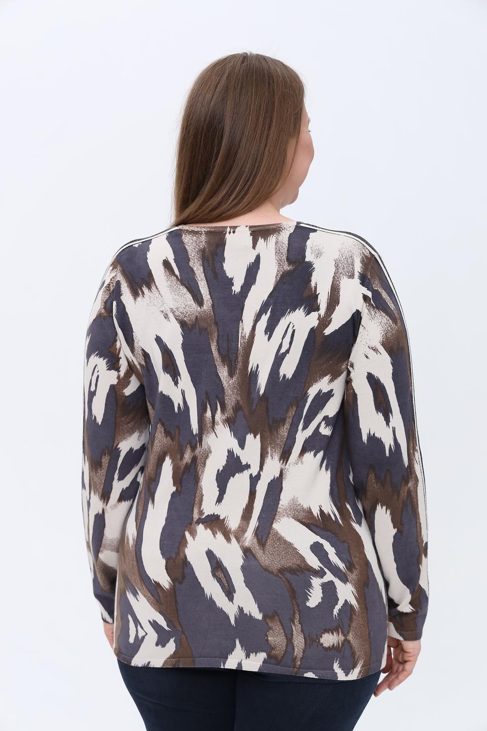 Пуловер Lebek с абстрактным принтом