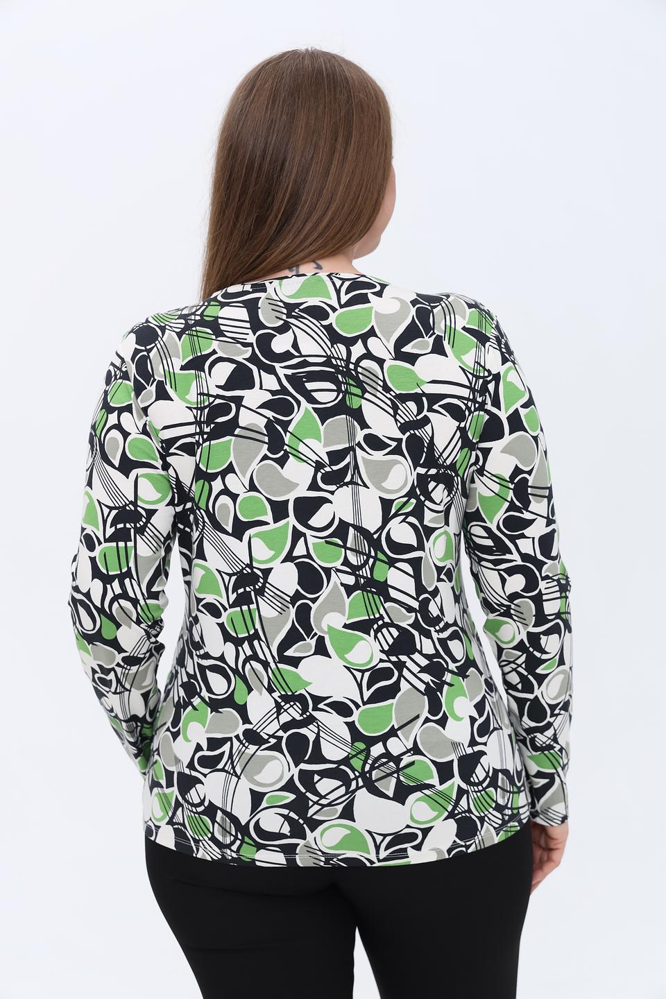 Лонгслив Lebek с абстрактным принтом