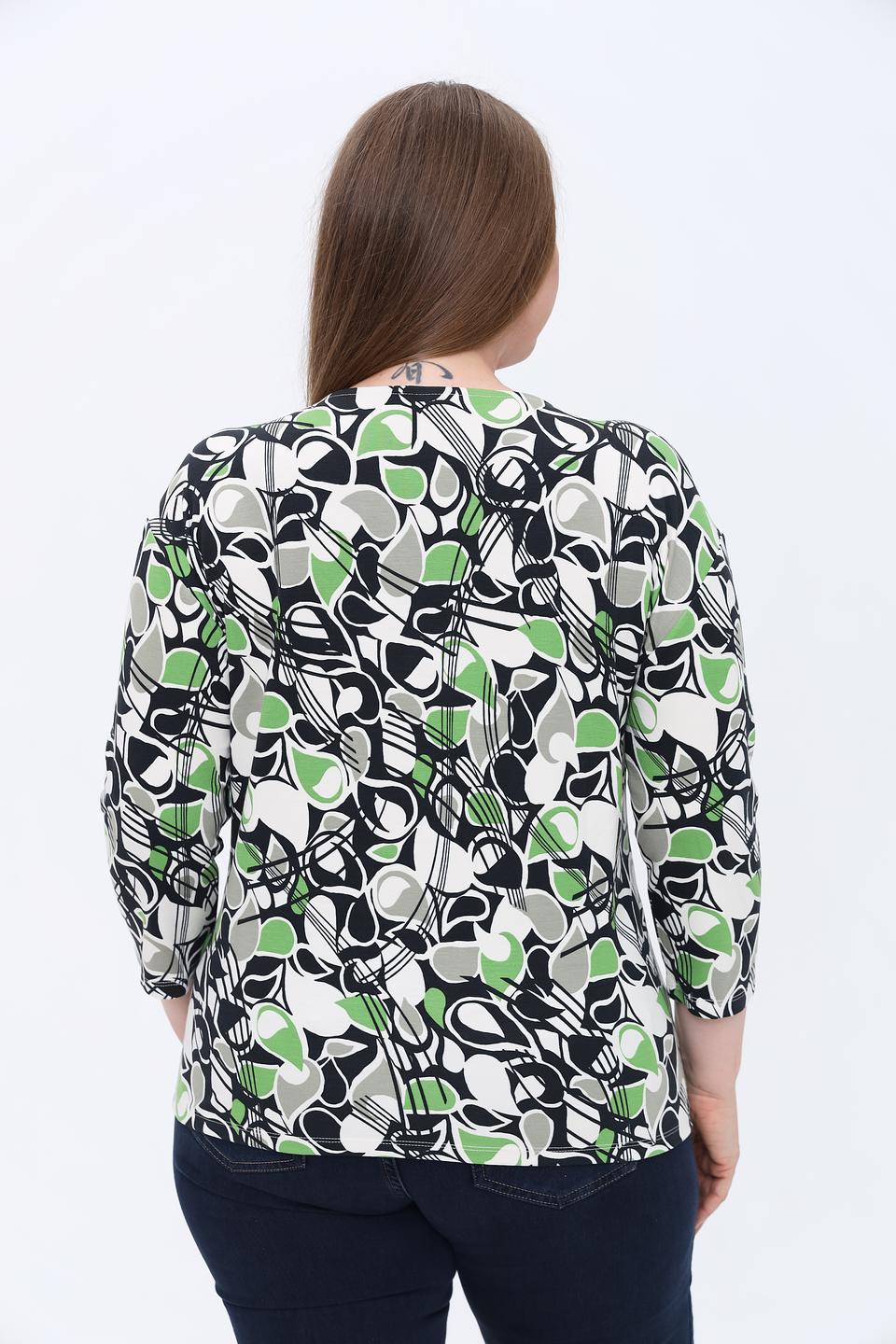 Лонгслив Lebek с абстрактным принтом