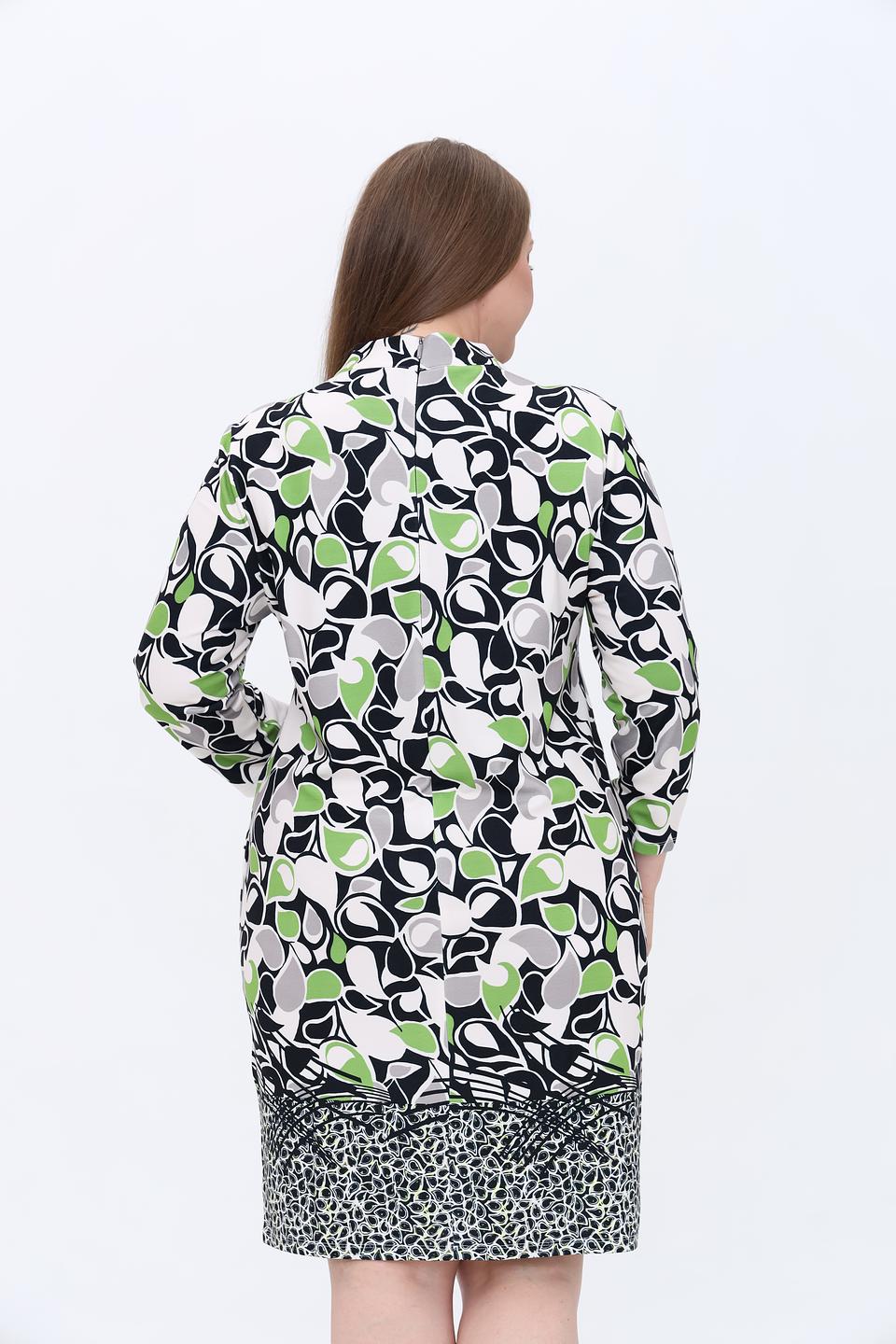 Платье Lebek с принтом и вставкой