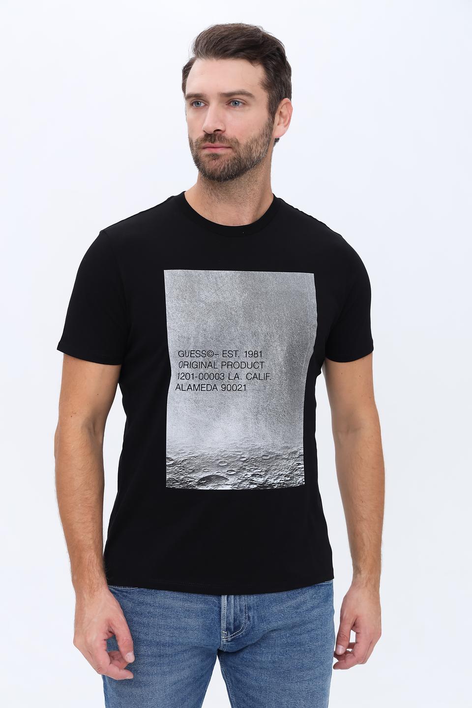 Футболка Guess с принтом чёрная
