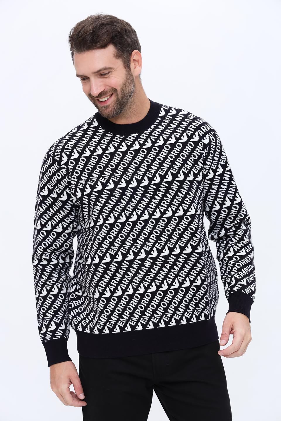 Джемпер Emporio Armani логотип чёрный