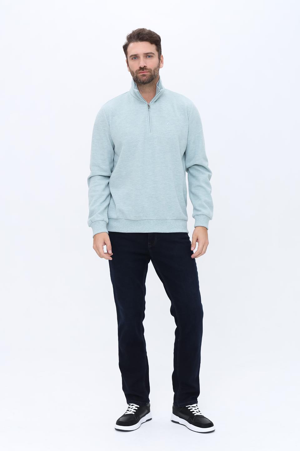 Джемпер Claudio Campione с молнией голубой