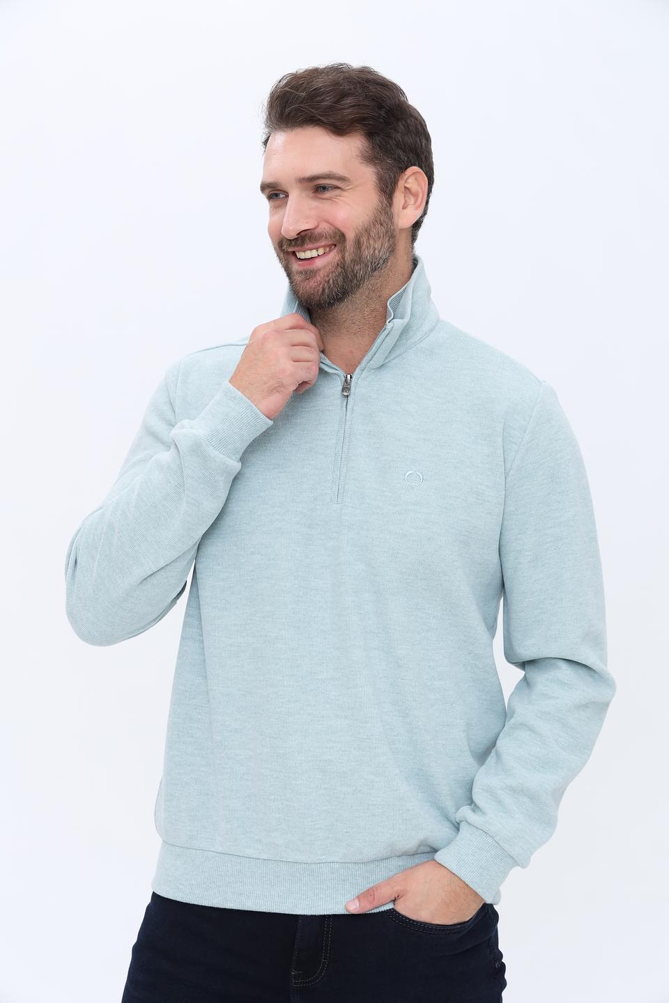 Джемпер Claudio Campione с молнией голубой