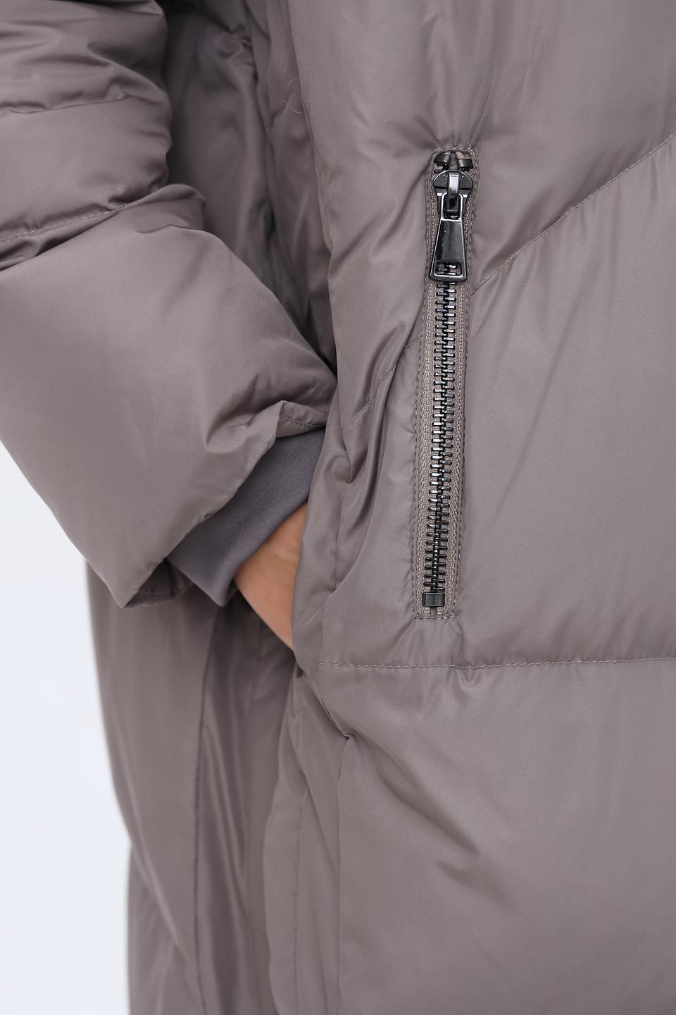 Пальто White Label стеганое серое