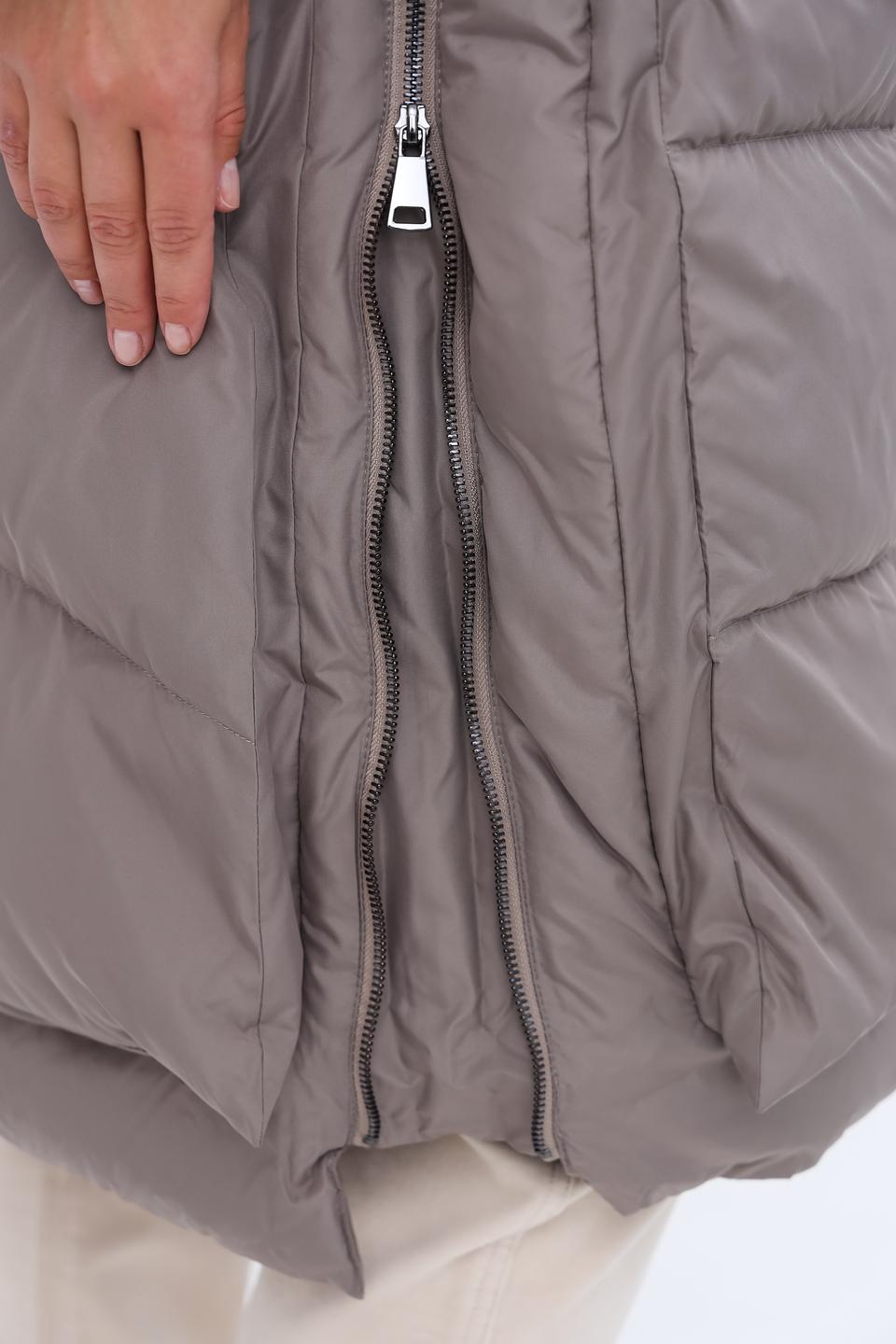 Пальто White Label стеганое серое