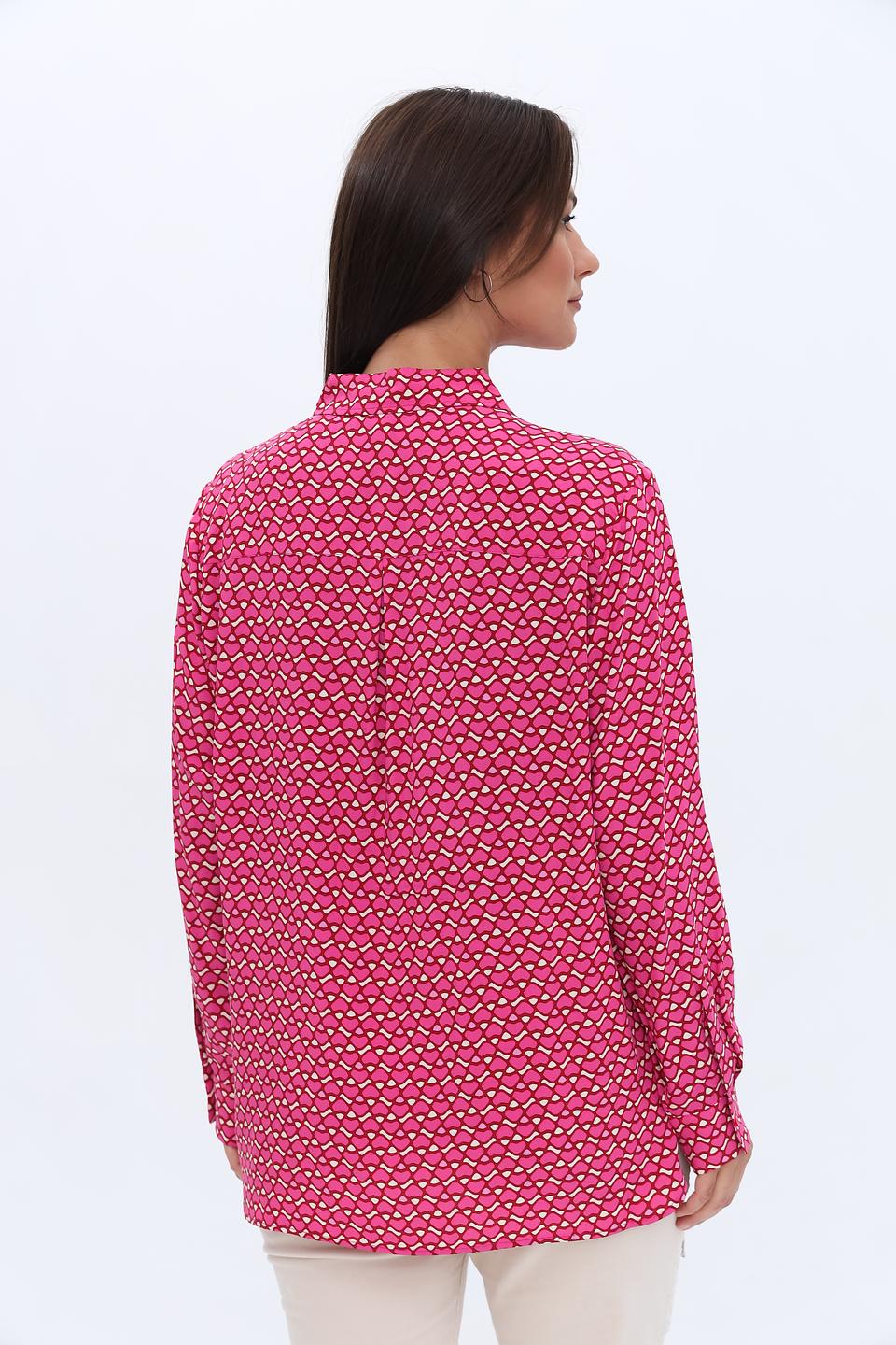 Рубашка Olsen с принтом фуксия
