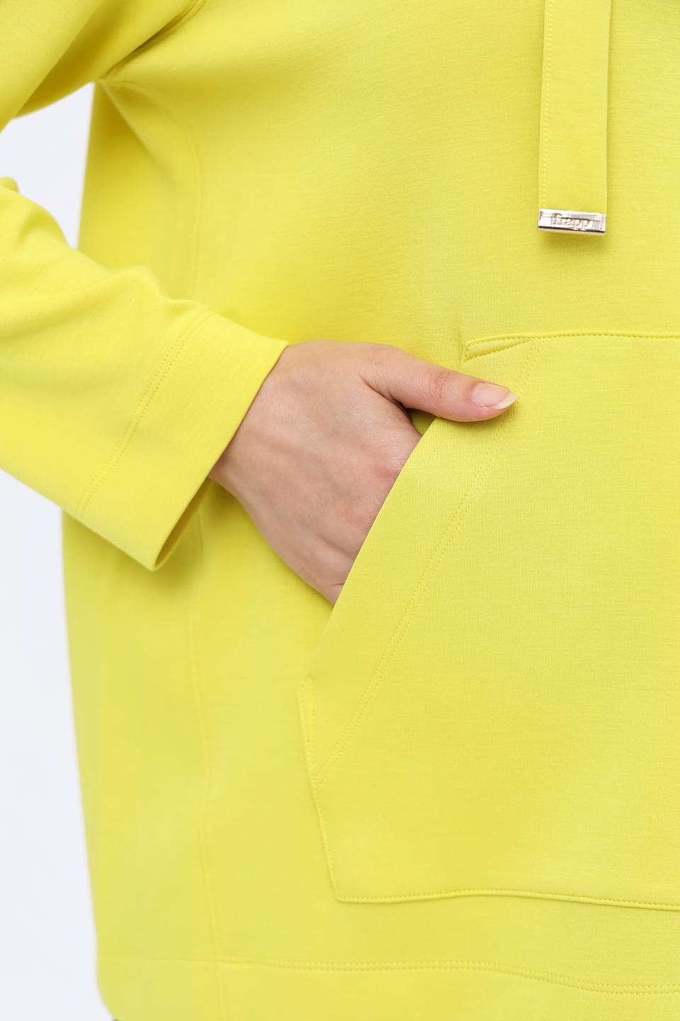 Толстовка Frapp лайм с капюшоном