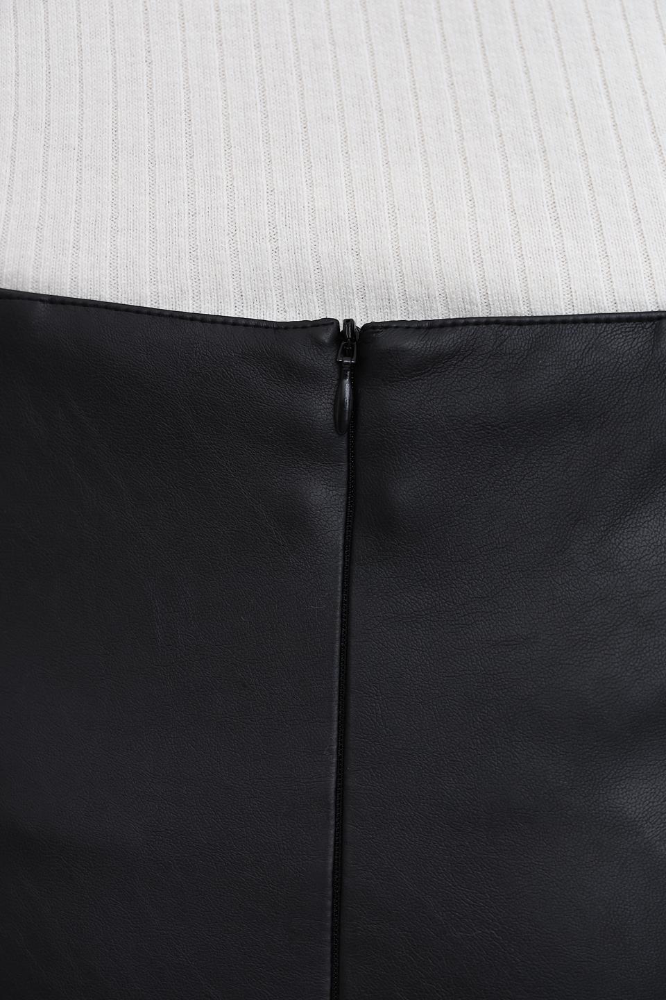 Юбка Marc Aurel кожаная чёрная