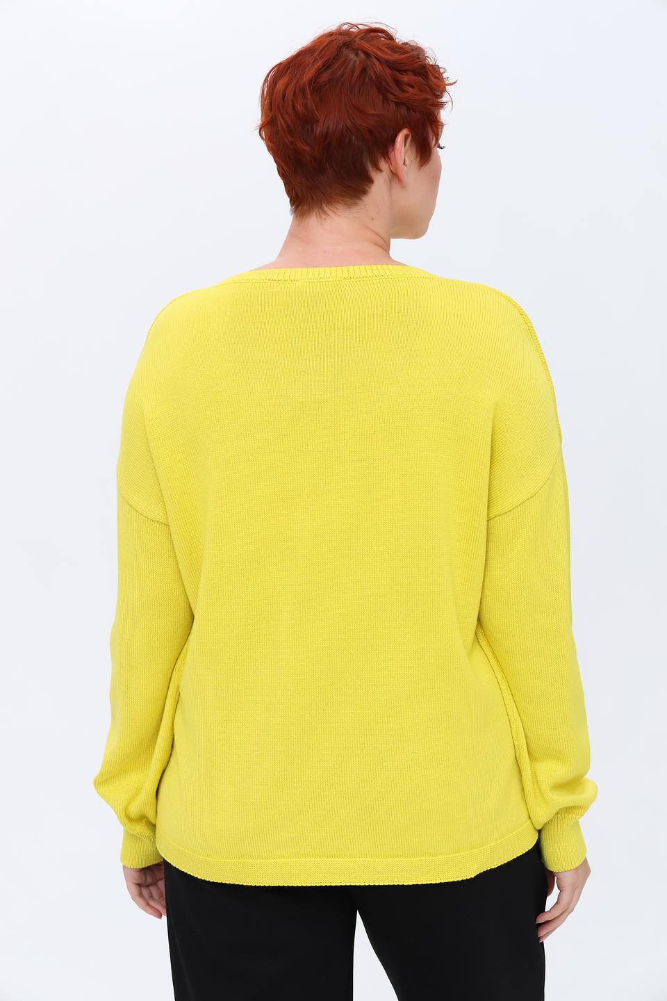 Пуловер Frapp с карманом жёлтый
