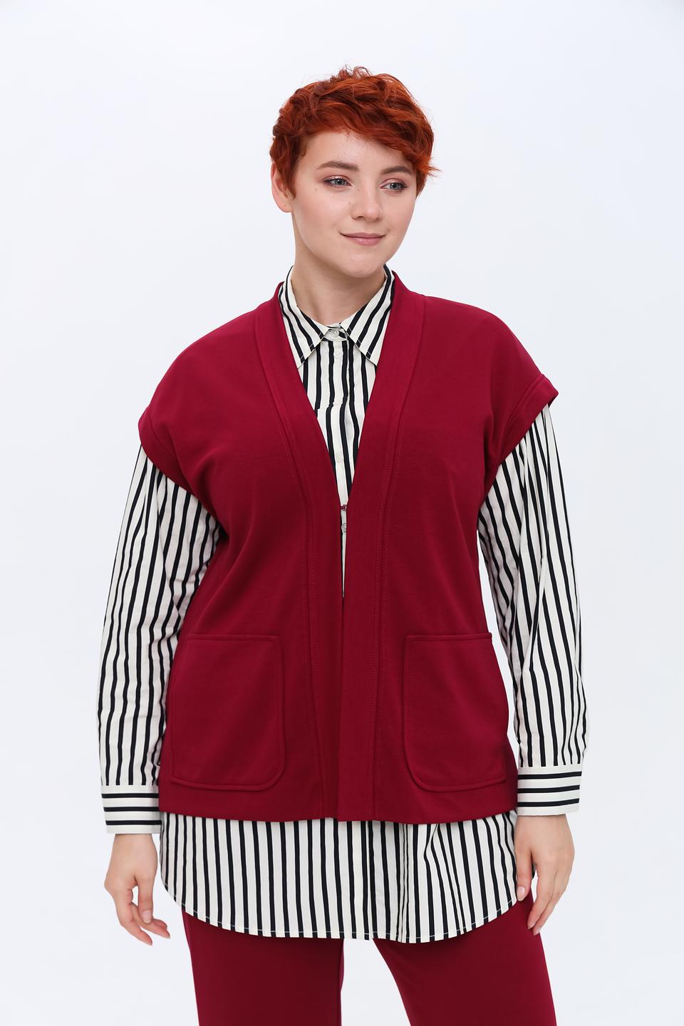 Жилет Rabe collection бордовый