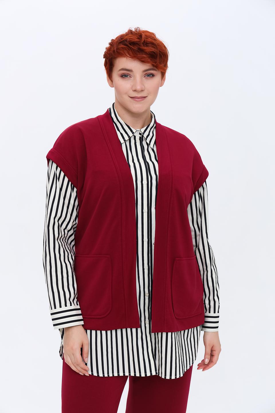 Жилет Rabe collection бордовый