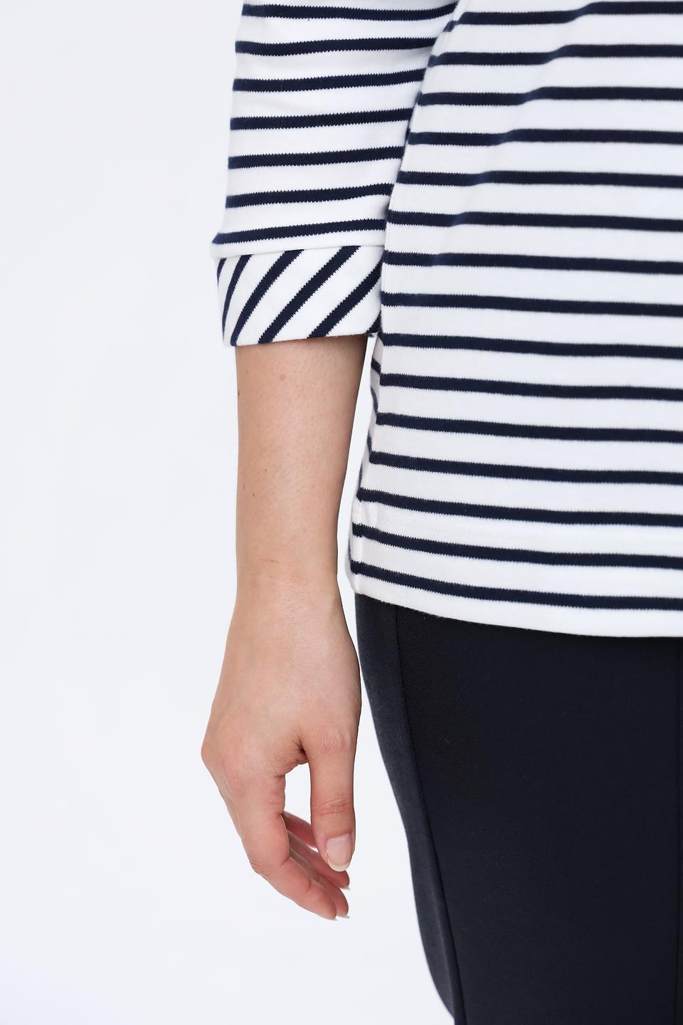 Лонгслив Via Appia в полоску с принтом