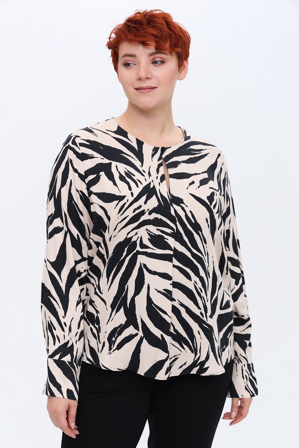 Блуза Taifun с принтом зебра